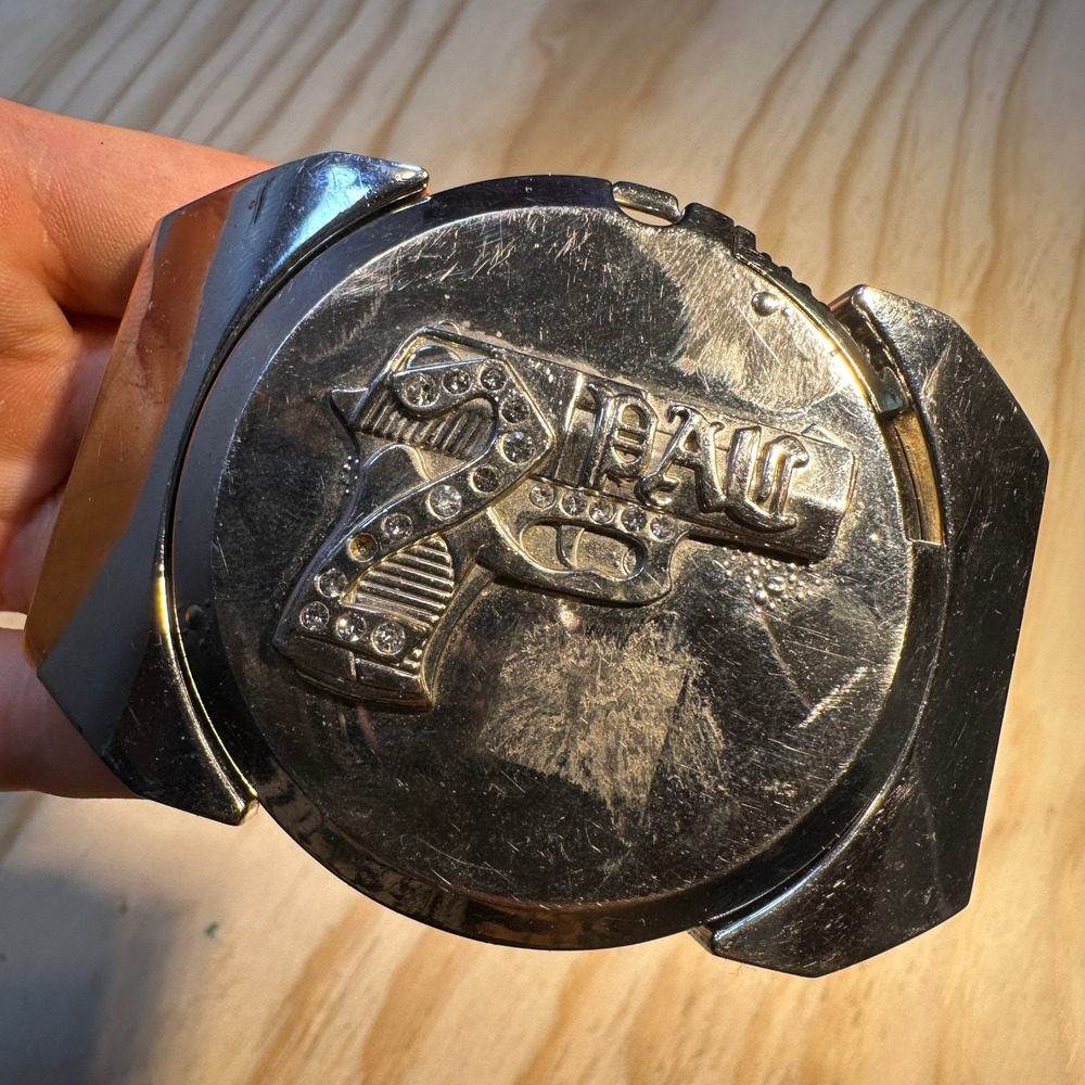 Laredo Silver Rhinestone Handgun Western Belt Buckle OS Unisex